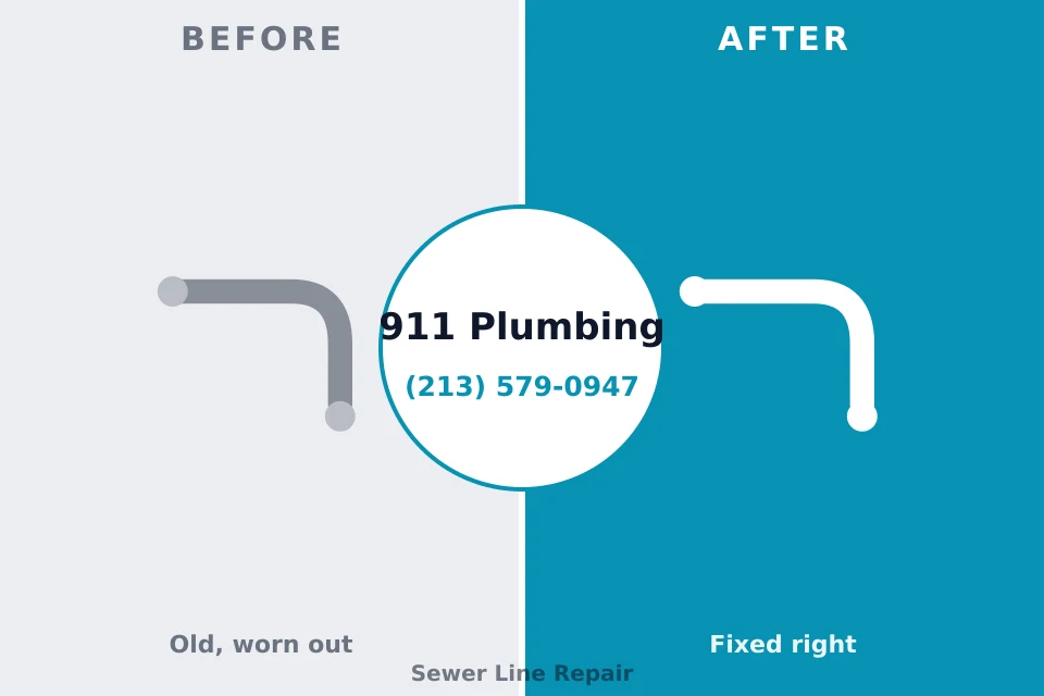 Before and after: plumbing repair Norway, MI
